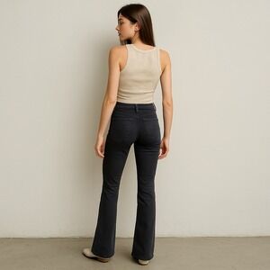 Hudson Holly High Rise Flare Jeans Womens 25 Black Denim Preppy Retro Hippie Y2K